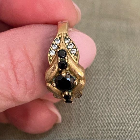 Gold Sterling Silver Vintage Sapphire Vintage SIZE 7 - Picture 11 of 17